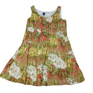 New Directions Woman 22W Floral Sundress Green Pink Garden‎ Cottagecore